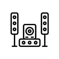 Stage and sound equipment icon