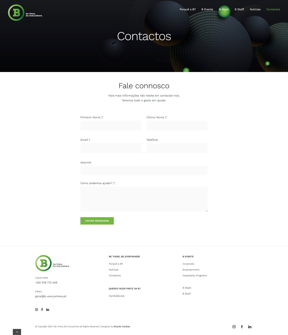 Contacts page